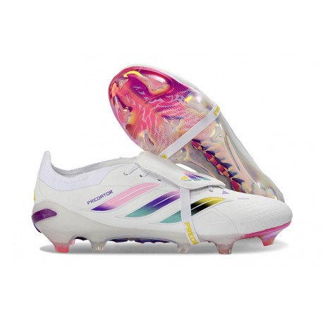 Adidas Predator 26 Tongue Elite FG Biały Różowy