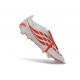 Adidas Predator 26 Tongue Elite FG Biały Czerwony Czarny
