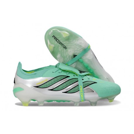 Adidas Predator 26 Tongue Elite FG Zielony Srebro