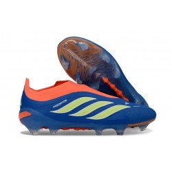 Buty Adidas Predator 26 Laceless Elite FG Niebieski Pomarańczowy Limonkowy Zielony