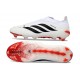 Buty Adidas Predator 26 Laceless Elite FG Biały Czarny Czerwony