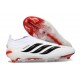 Buty Adidas Predator 26 Laceless Elite FG Biały Czarny Czerwony