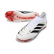 Buty Adidas Predator 26 Laceless Elite FG Biały Czarny Czerwony