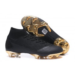 Tanie buty piłkarskie Nike Mercurial Superfly VI 360 Elite FG Czarne Złoto