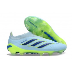 Buty Adidas Predator 26 Laceless Elite FG Niebieski