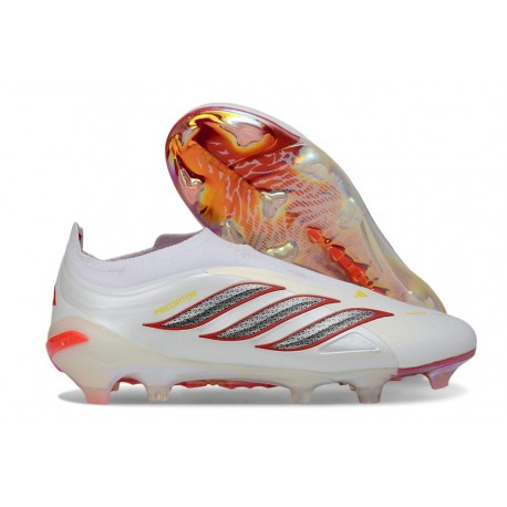 Korki Piłkarskie Adidas Predator LL Elite FG Biały Czerwony Czarny
