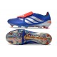 Adidas Predator Foldover Tongue Elite FG Niebieski Srebro Czerwony