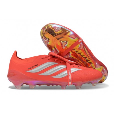 Adidas Predator Foldover Tongue Elite FG Czerwony Srebro