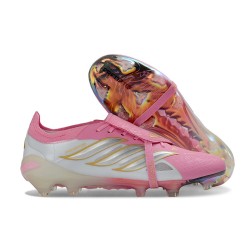 Adidas Predator Foldover Tongue Elite FG Różowy Biały Srebro