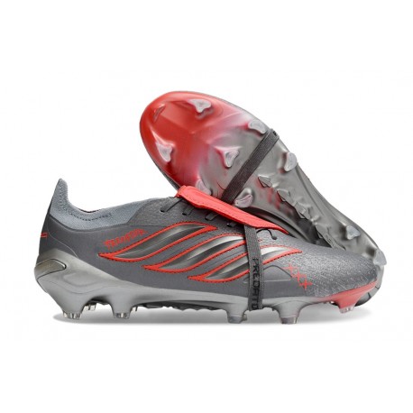Adidas Predator Foldover Tongue Elite FG Szary Czerwony