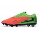 Buty Pilkarskie Nike Phantom 6 Elite Low FG Czerwony Fluorescencyjny Zielony