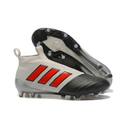 Buty piłkarskie - Tanie Adidas ACE 17+ PureControl FG Szary Czerwony Czarny