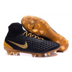 Profesjonalne Buty piłkarskie Nike Magista Obra II FG Czarne Złoto