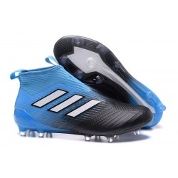 Korki Piłkarskie Adidas ACE 17+ PureControl FG - Meskie Czarny Niebieski