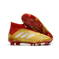 Nowe Korki Piłkarskie Adidas Predator 18+ FG Złoty Czerwony Biały