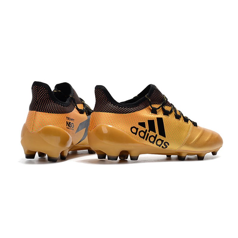 Korki Pi karskie Meskie Buty adidas X 17.1 FG Zloty Metalik Czarny