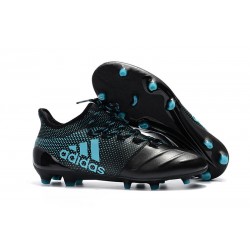 Meskie Buty piłkarskie adidas X 17.1 FG - Czarno Niebieski