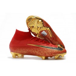 Nowe Nike Mercurial Superfly VI 360 Elite FG Korki Pilkarskie - Czarny Złoty Czerwony