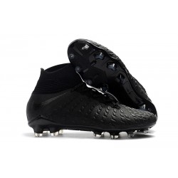 Tanie Buty piłkarskie Nike Hypervenom Phantom 3 DF FG Czarne Srebro