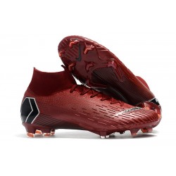 Tanie buty piłkarskie Nike Mercurial Superfly VI 360 Elite FG Wino Czerwone