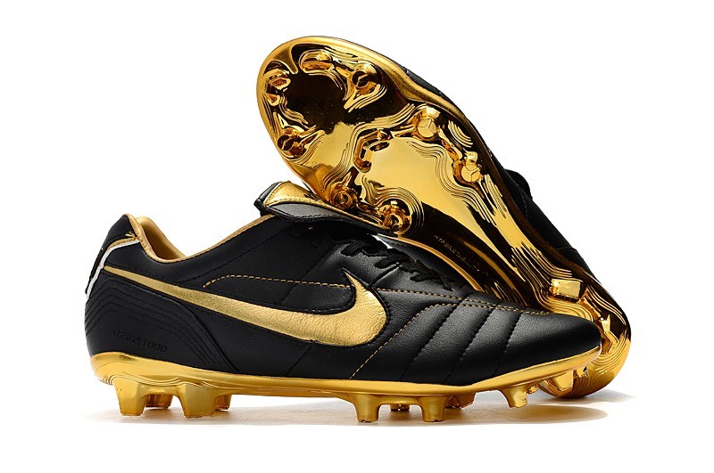 シューズ NIKE TIEMPO LEGEND 7 ELITE FG Black Gold Nike Tiempo Legend 7 Elite FG Black Lux - Czarny/Metallic