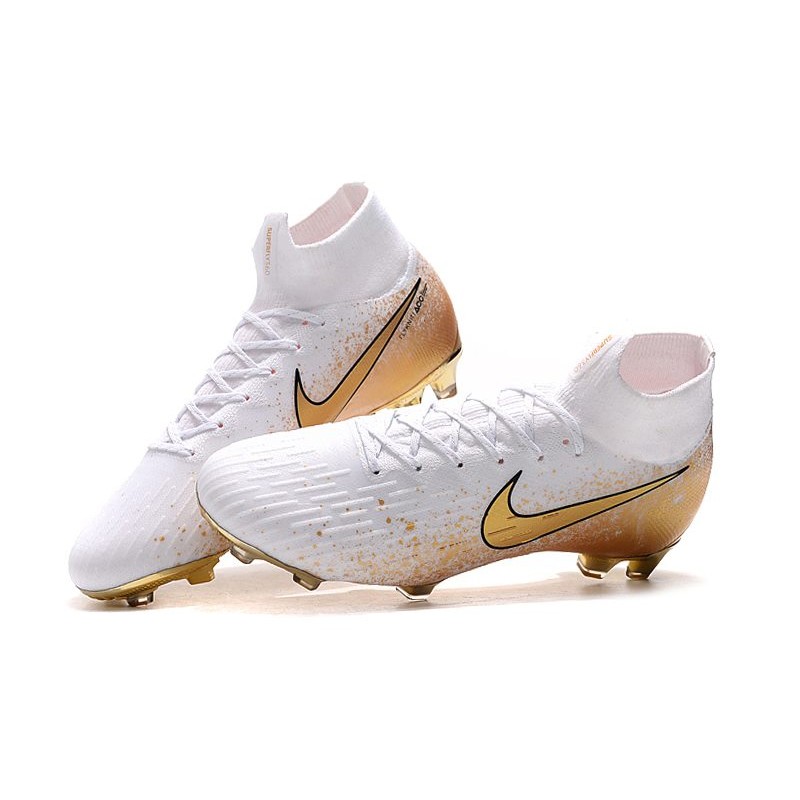Nike Mercurial Superfly 6 Elite FG Buty PiÅkarskie BiaÅy ZÅoto