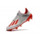Buty Piłkarskie adidas X 19.1 FG Srebro Czerwony
