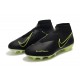 Meskie Buty piłkarskie Nike Phantom VSN Elite DF FG - Czarny Fluorescencyjny Żółty