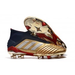 Adidas Predator 19+ FG Buty Piłkarskie - Złoty Srebro Czerwony