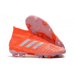 Buty piłkarskie adidas Predator 19.1 FG - Meskie - Pomarańczowy Biały