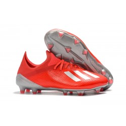 Buty Piłkarskie adidas X 19.1 FG Czerwony Srebro