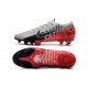 Buty Neymar Nike Mercurial Vapor 13 Elite FG NJR Platyna Czarny Czerwony