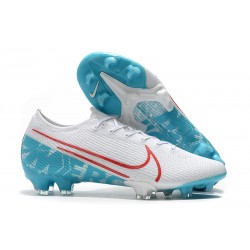 Buty piłkarskie korki Nike Mercurial Vapor 13 Elite FG Biały Niebieski