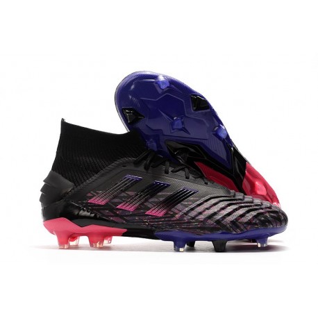 Korki Pilkarskie Adidas Predator 19+ FG Czarny Różowy Niebieski