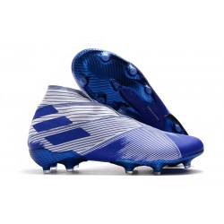 Adidas Buty Piłkarskie Nemeziz 19+ FG - Biały Niebieski