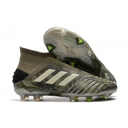 Korki Pilkarskie Adidas Predator 19+ FG Zielony Piaskowy Żółty