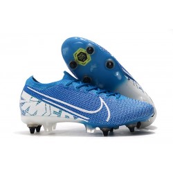 Nike Mercurial Vapor 13 Elite SG PRO Anti Clog Niebieski Biały