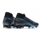 Nike Mercurial Superfly VII Elite DF FG Wavelength Czarny Niebieski