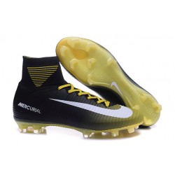 Nowe Buty piłkarskie Nike Mercurial Superfly V FG Czarny ŻÓłty Biały