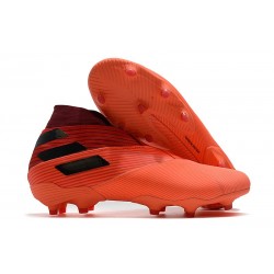 Adidas Buty Piłkarskie Nemeziz 19+ FG - Pomarańczowy Czarny