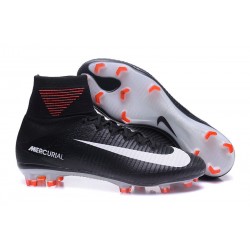 Nowe Buty piłkarskie Nike Mercurial Superfly V FG Czarno Biały Czerwony