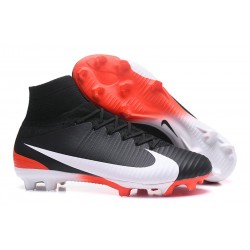 Buty piłkarskie Meskie Nike Mercurial Superfly 5 FG Czarno Biała CzerwieŃ