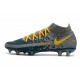 Buty 2021 Nike Phantom GT Elite DF FG Szary Niebieski Zawistny