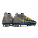 Buty 2021 Nike Phantom GT Elite DF FG Szary Niebieski Zawistny