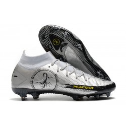 Buty 2021 Nike Phantom GT Scorpion Elite DF FG Srebro Czarny