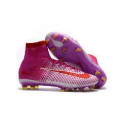 Buty piłkarskie Meskie Nike Mercurial Superfly 5 FG RÓŻowy Biały