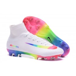 Buty piłkarskie Meskie Nike Mercurial Superfly 5 FG Biała RÓżowa Woltowa Zielona Niebieska Purpurowa Tęcza