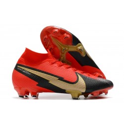 Buty Nike Mercurial Superfly VII Elite DF FG Czerwony Czarny Złoto