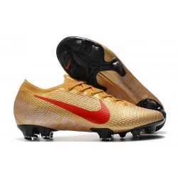 Nike Buty piłkarskie Mercurial Vapor 13 Elite FG Złoty Czerwony