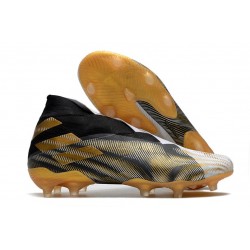 Adidas Buty Piłkarskie Nemeziz 19+ FG - Biały Złoty Czarny
